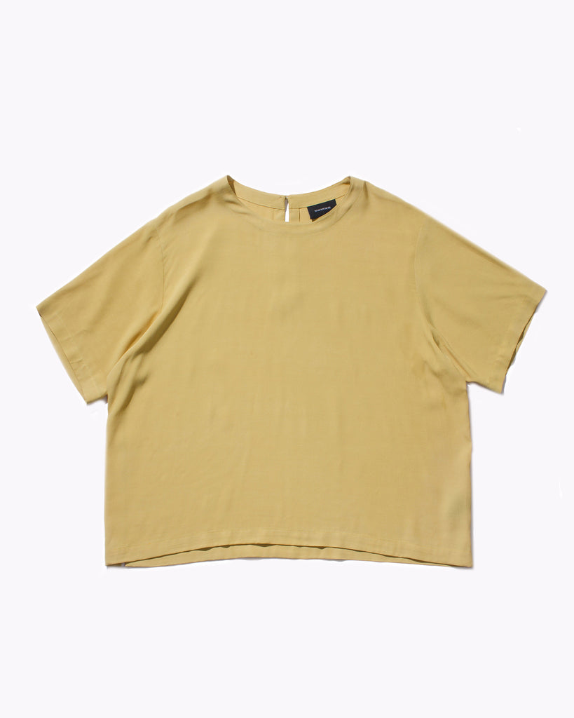 Crepe Rayon S/S Shirt - Lemon - Maiden Noir