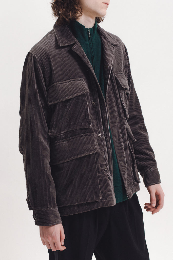 Corduroy Twill Field Jacket - Grey - [product _vendor]