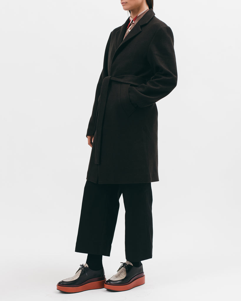 Belted Overcoat - Black - [product _vendor]