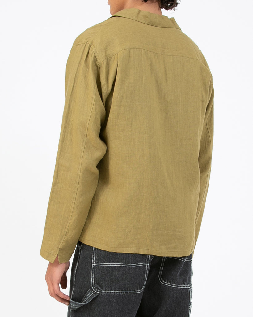 Linen LS Shirt - Olive