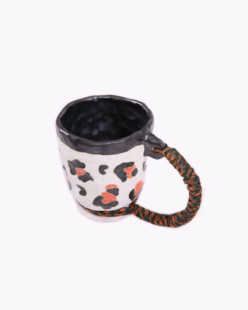 Ceramic Camping Mug - Black Cheetah