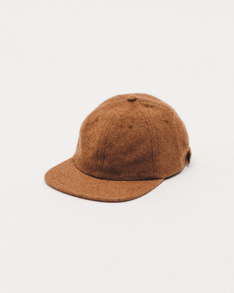 Brushed Wool Ball Cap - Brown