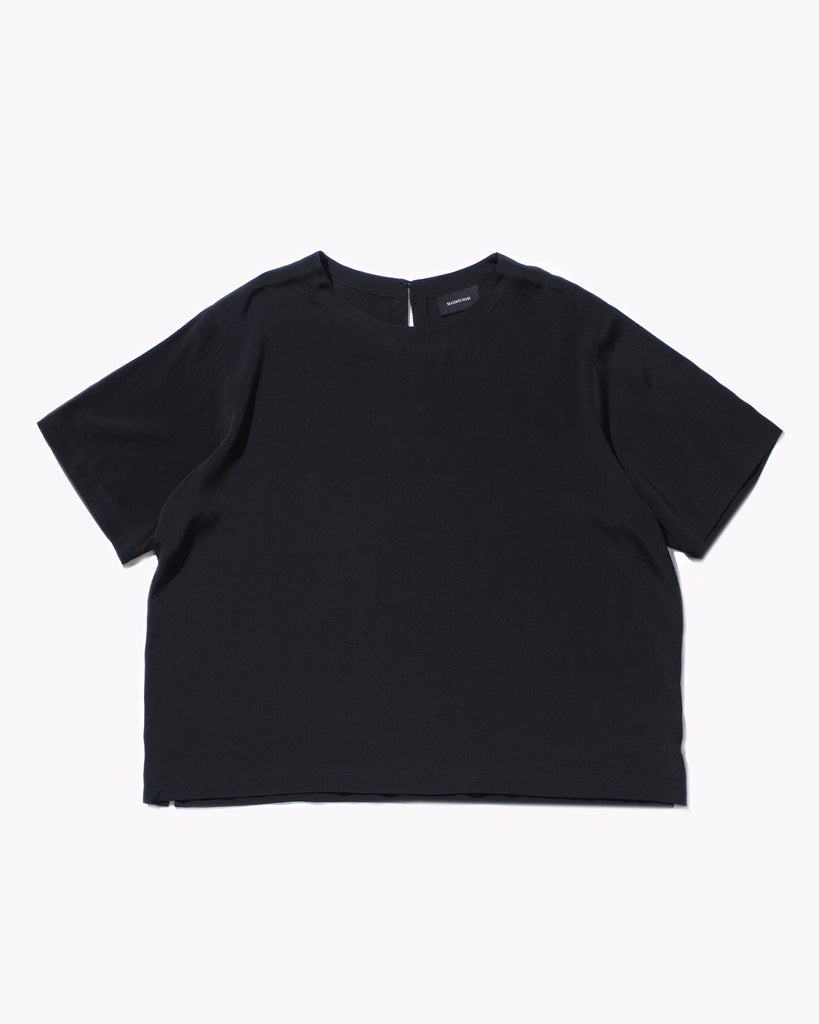 Crepe Rayon S/S Shirt - Black - Maiden Noir