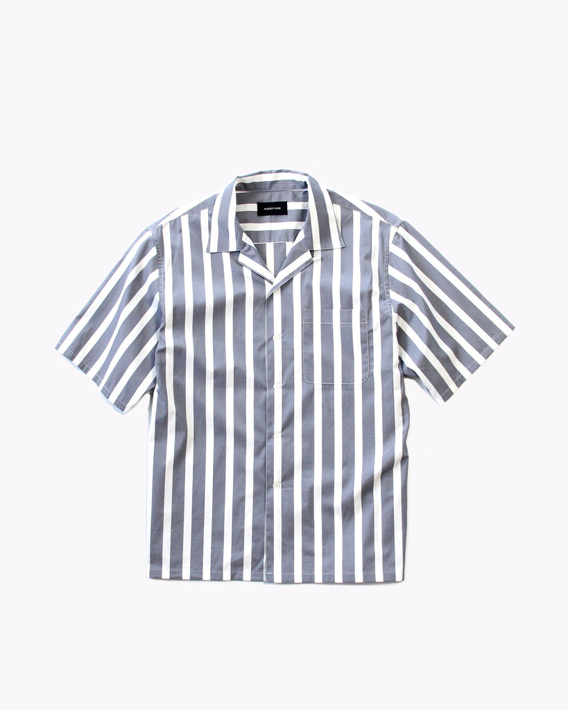 Stripe SS Shirt - Grey - Maiden Noir