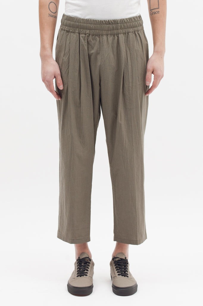 Cropped Trouser - Olive - Maiden Noir