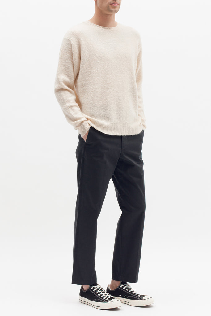 Piled Crew Sweater - Natural - Maiden Noir