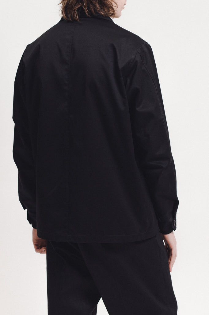 Dyed Twill Field Jacket - Black - [product _vendor]
