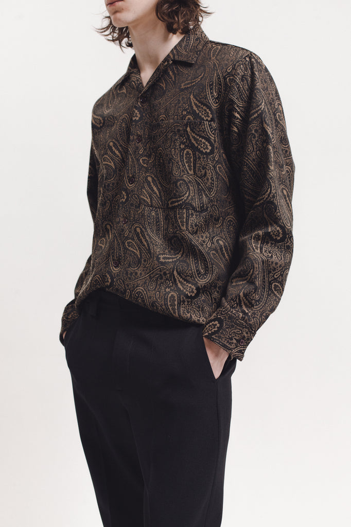 Paisley LS  Shirt - Brown - [product _vendor]