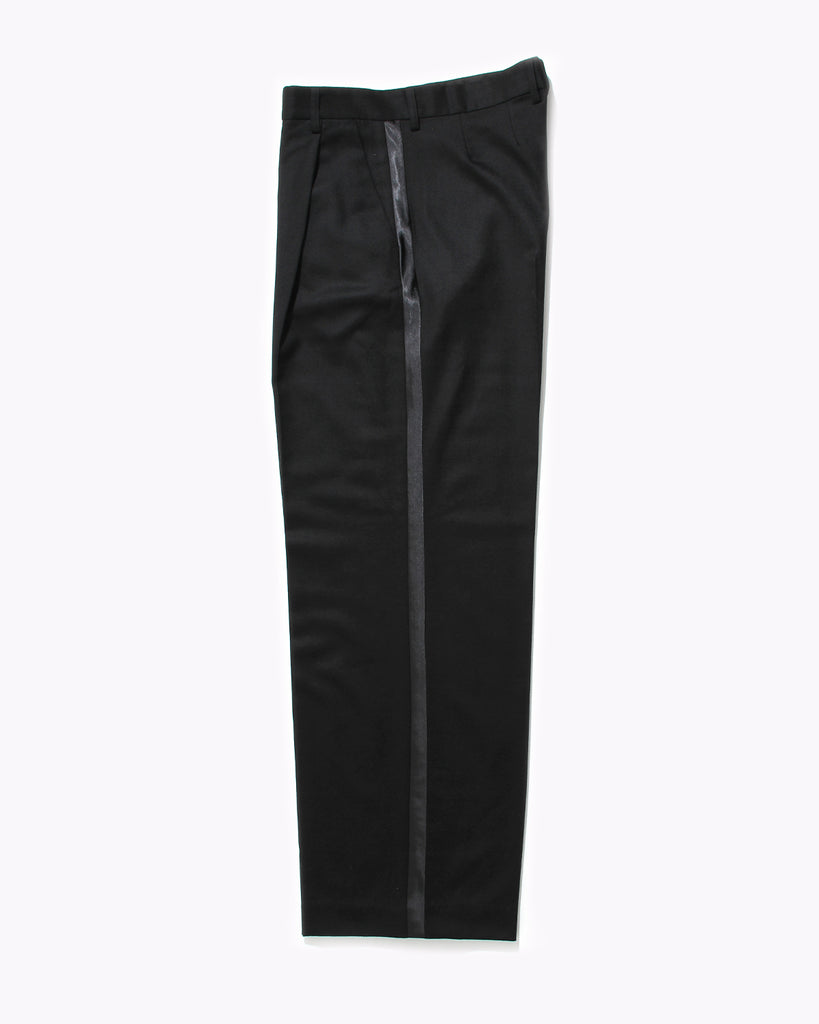 Pleated Tuxedo Trouser - Black