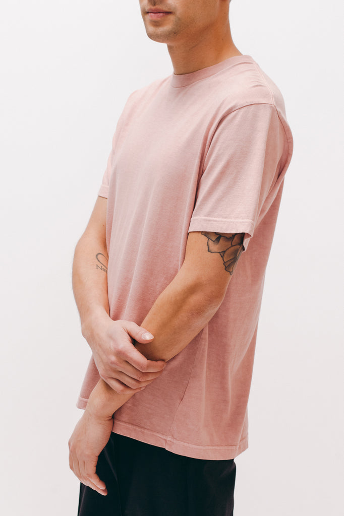 Natural Dyed Block S/S Jersey - Dusty Pink
