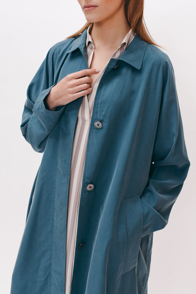 Long Overcoat - Dark Teal W