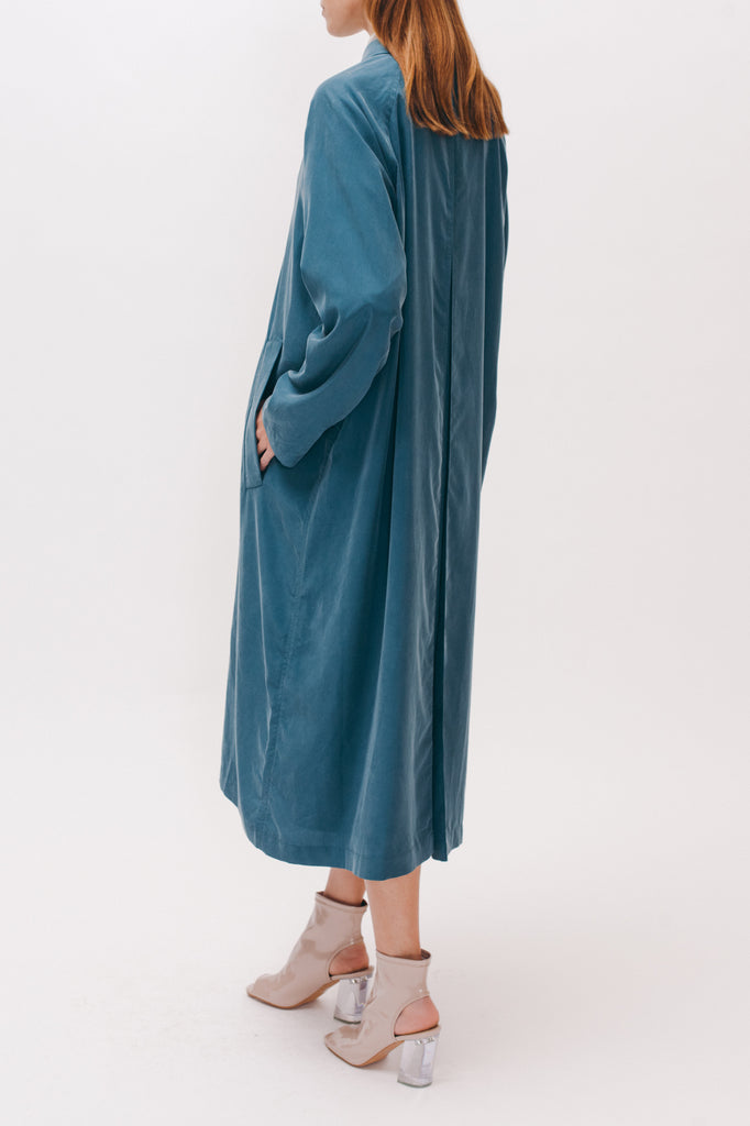 Long Overcoat - Dark Teal W