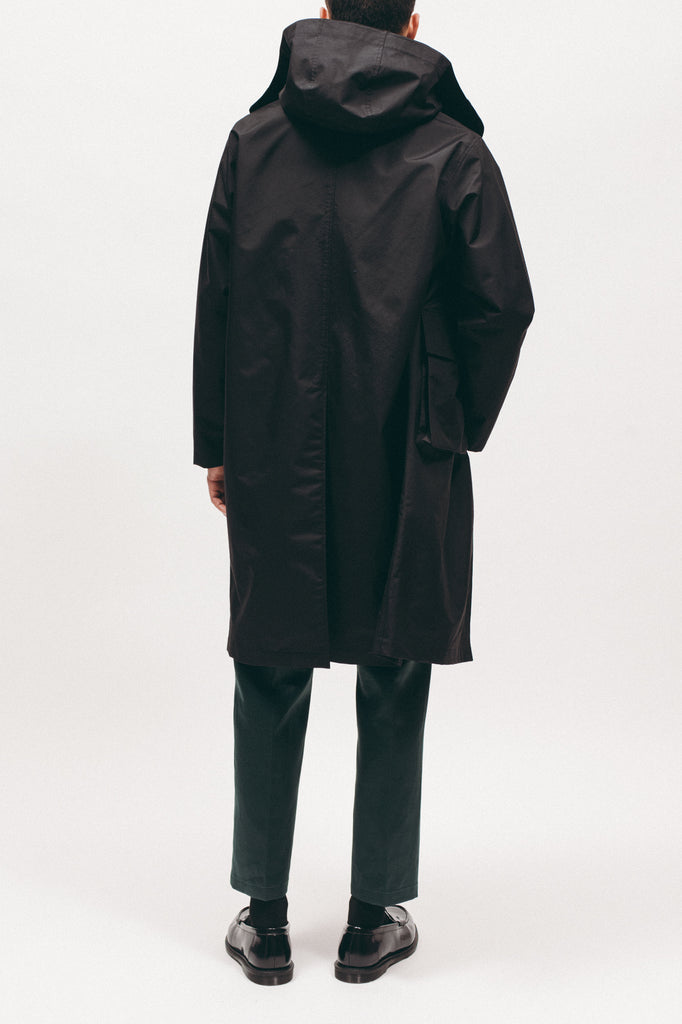 Hooded Mac Coat - Black - [product _vendor]