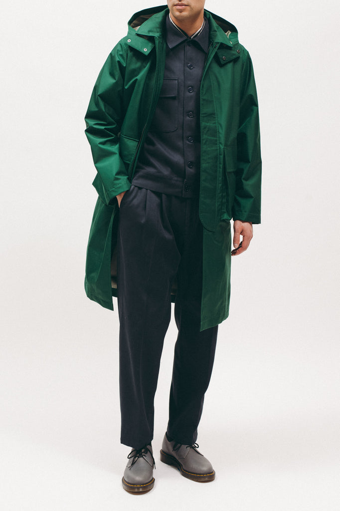 Hooded Mac Coat - Evergreen - [product _vendor]