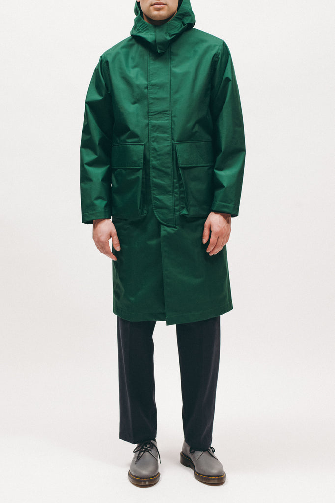 Hooded Mac Coat - Evergreen - [product _vendor]