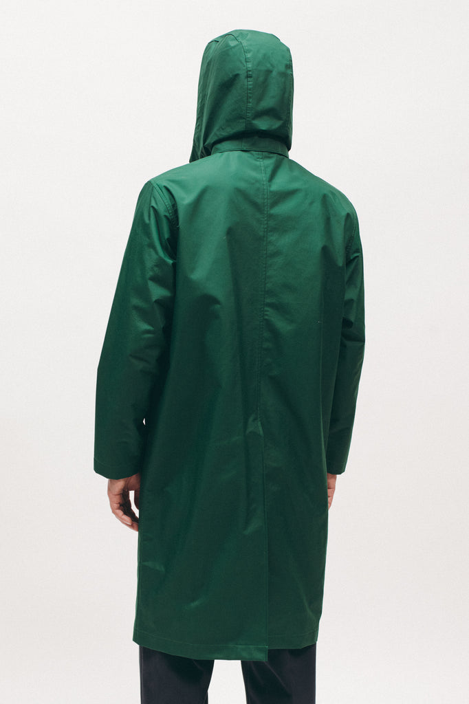 Hooded Mac Coat - Evergreen - [product _vendor]