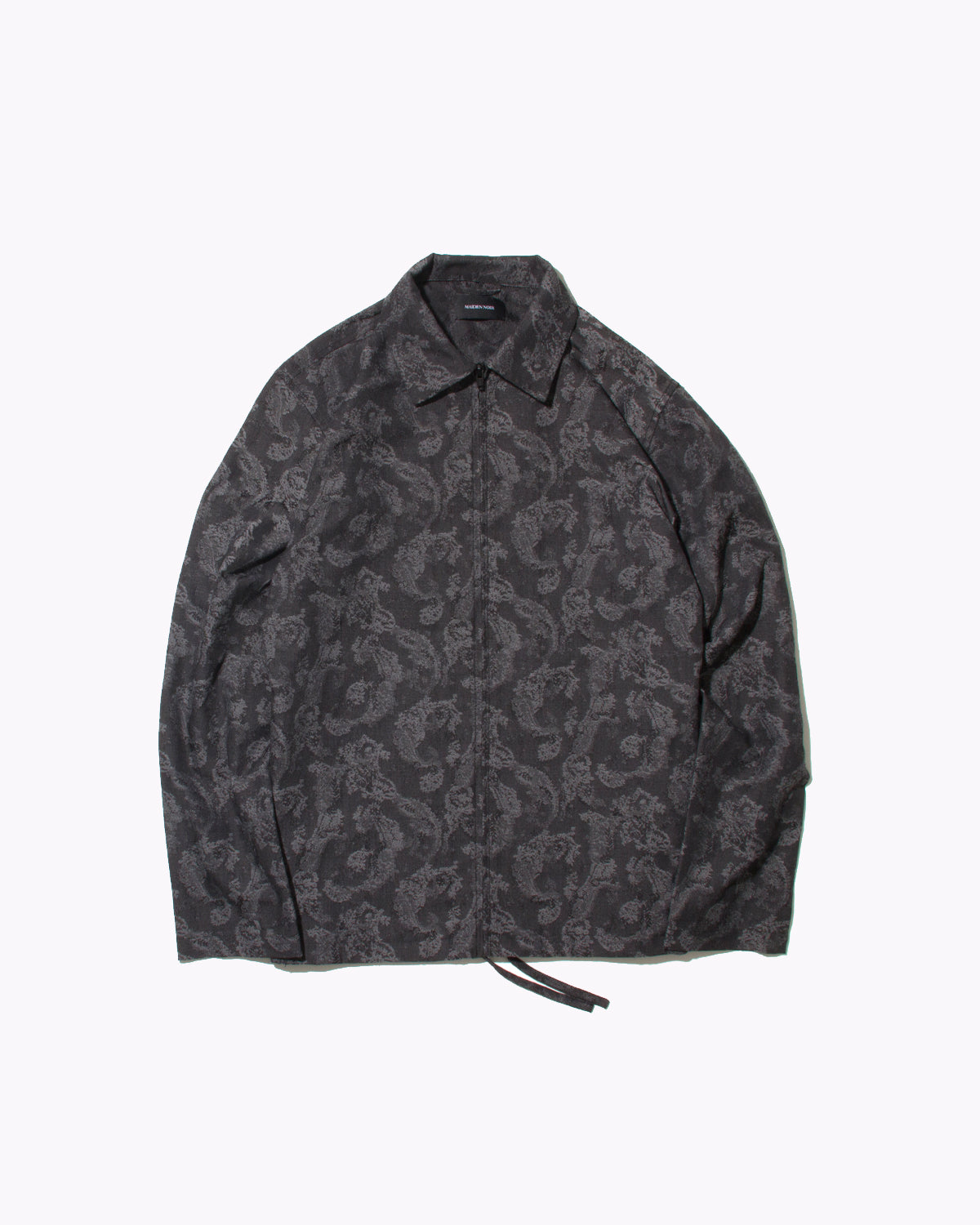 Maiden Noir Paisley Zip Shirt - Charcoal