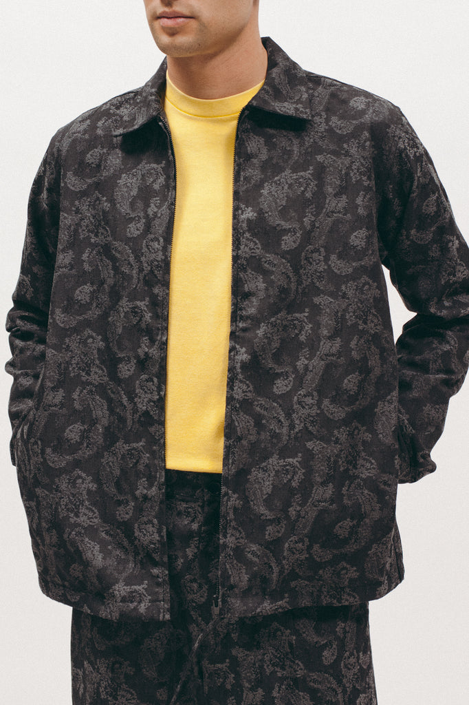 Paisley Zip Shirt - Charcoal - [product _vendor]