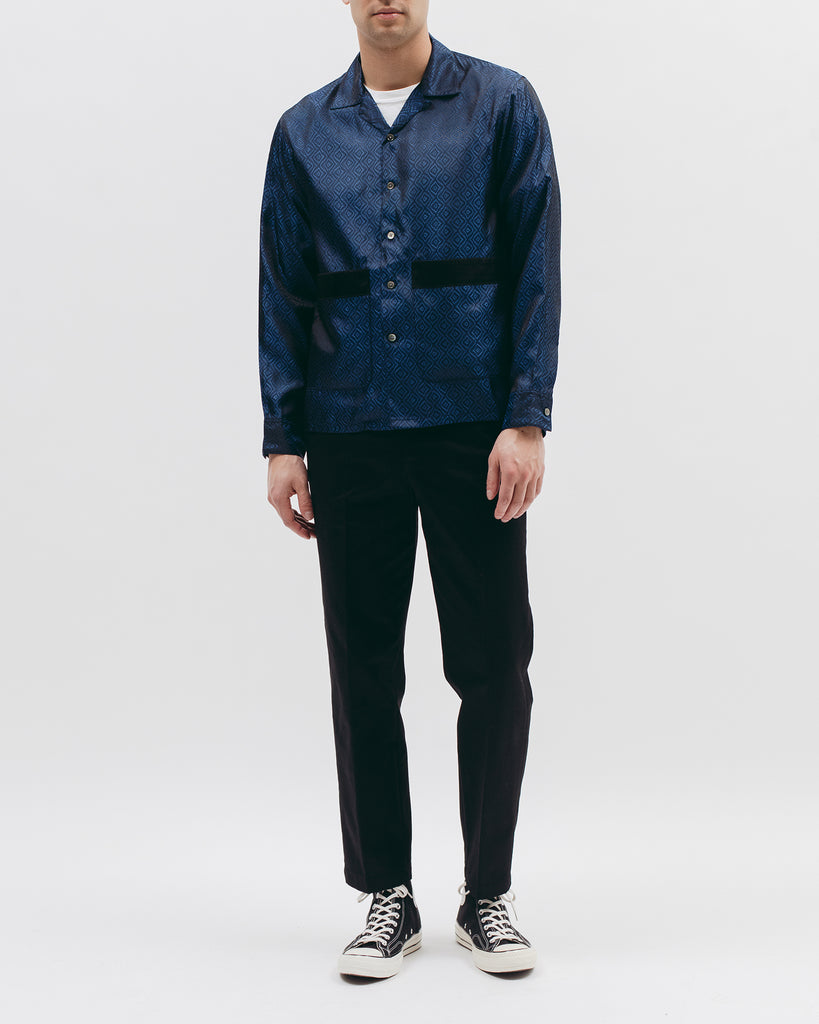 Tile L/S Shirt - Navy - Maiden Noir