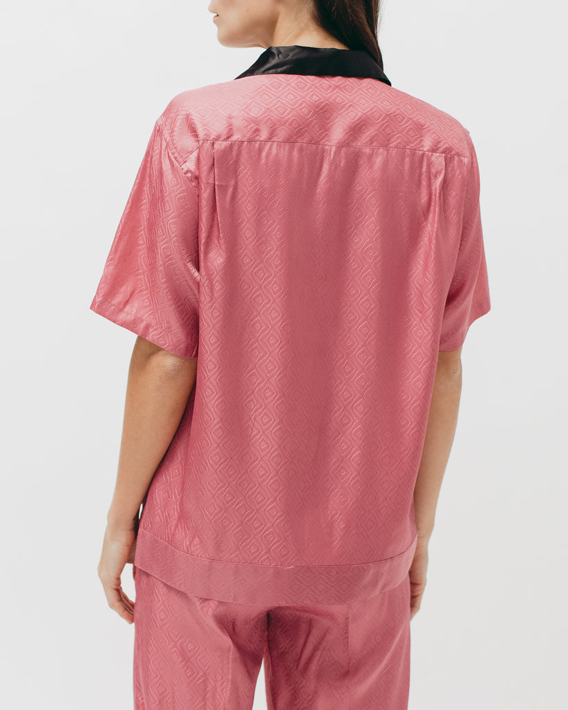 Tile S/S Shirt - Coral - Maiden Noir
