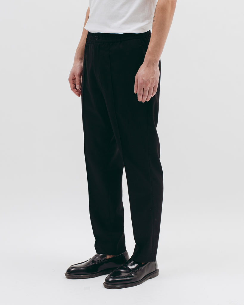 Elastic Pleated Trouser - Black - Maiden Noir