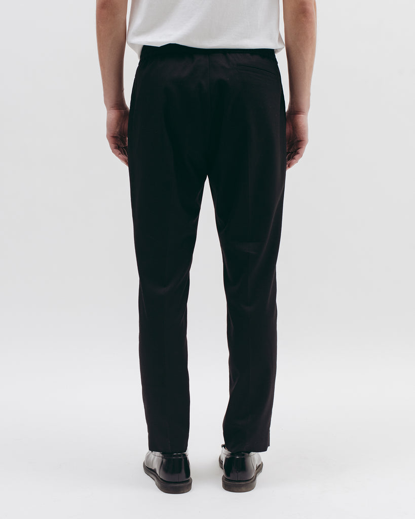 Elastic Pleated Trouser - Black - Maiden Noir