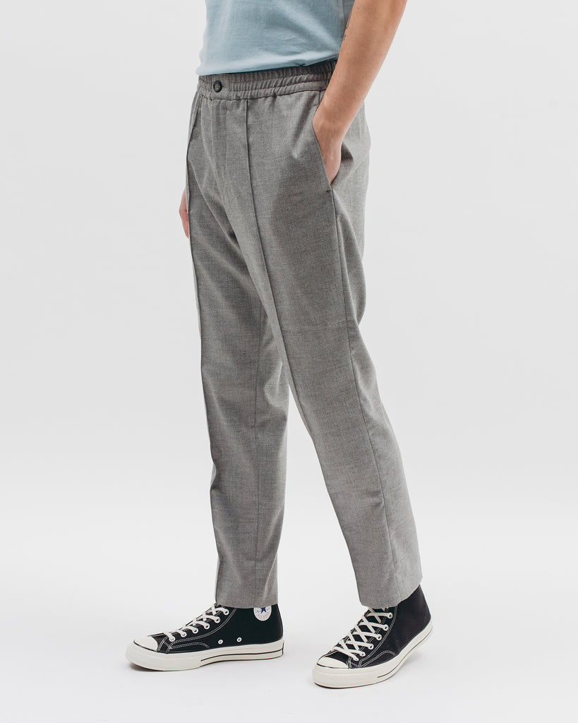 Elastic Pleated Trouser - Grey - Maiden Noir