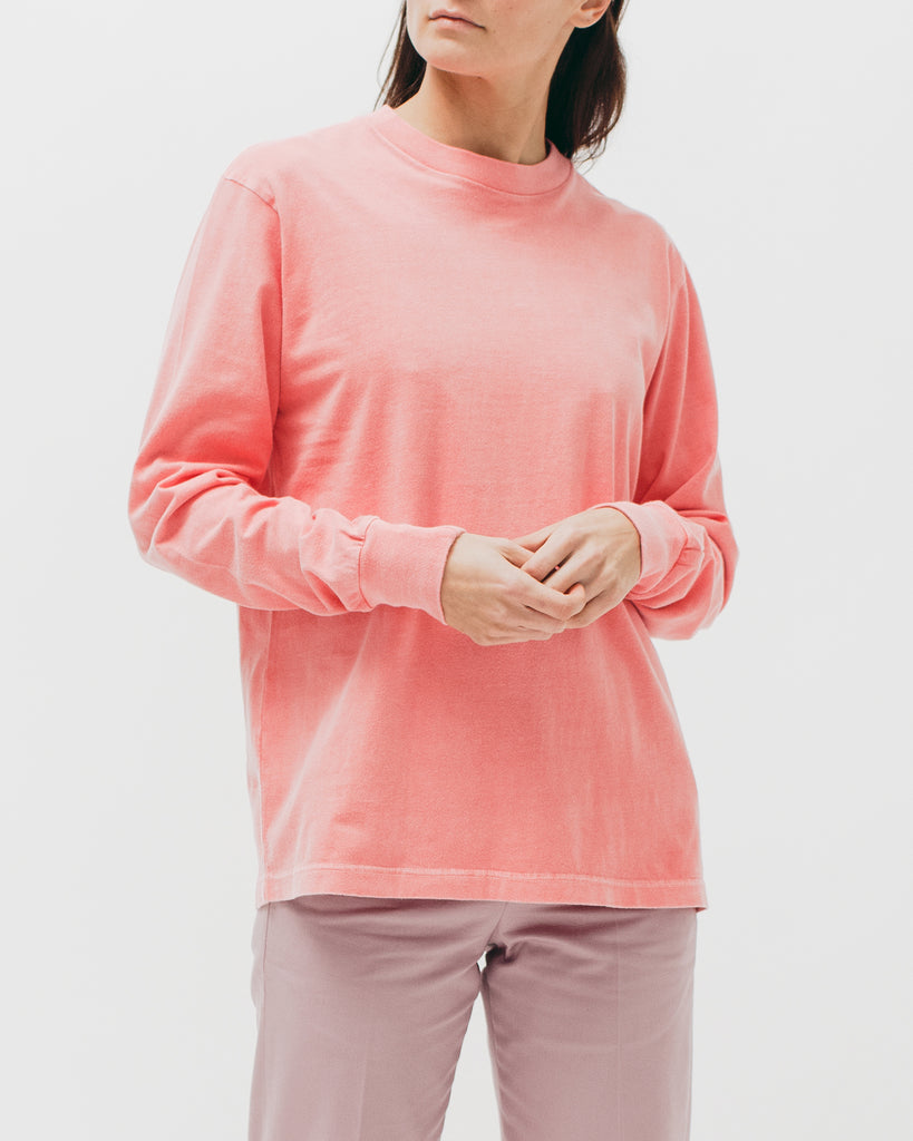 Natural Dyed Block L/S Jersey - Coral - Maiden Noir