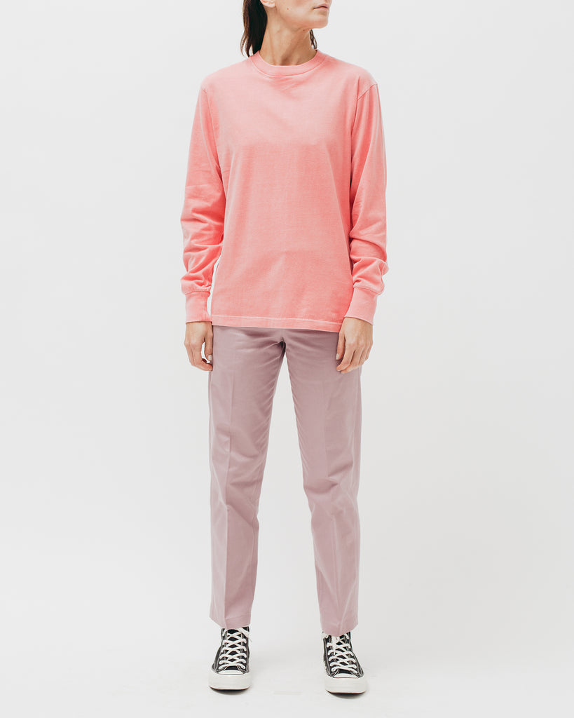 Natural Dyed Block L/S Jersey - Coral - Maiden Noir