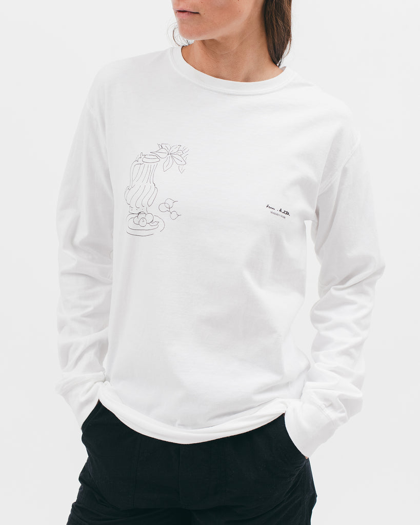 Window Into Tangier L/S Tee - White - [product _vendor]