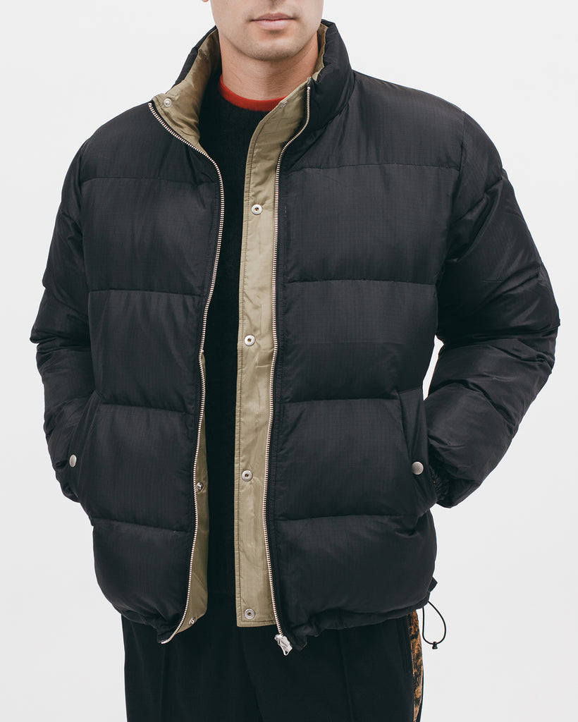 Reversible Puffer Jacket - Black / Moss - [product _vendor]