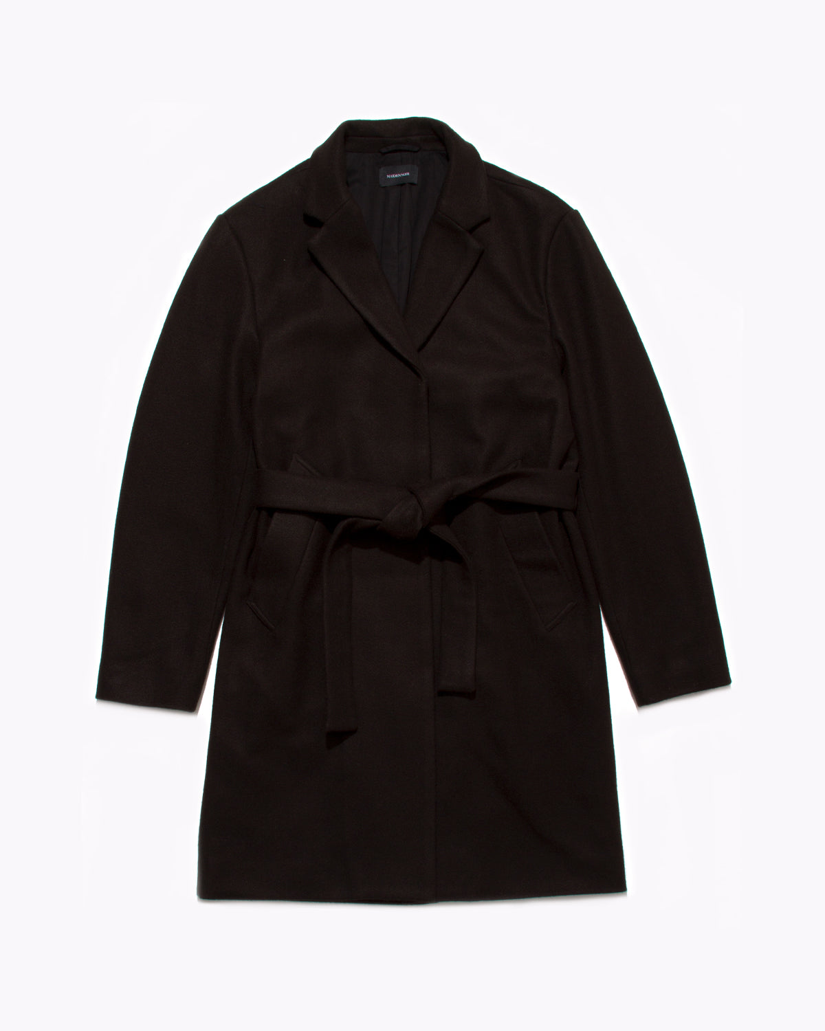 Belted Overcoat - Black - Maiden Noir