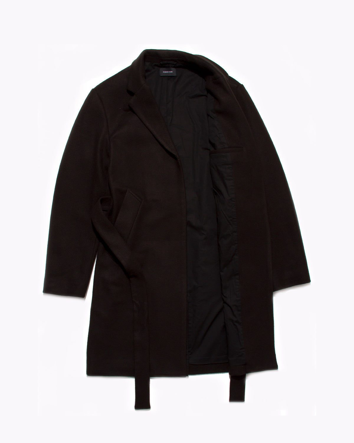 Belted Overcoat - Black - Maiden Noir