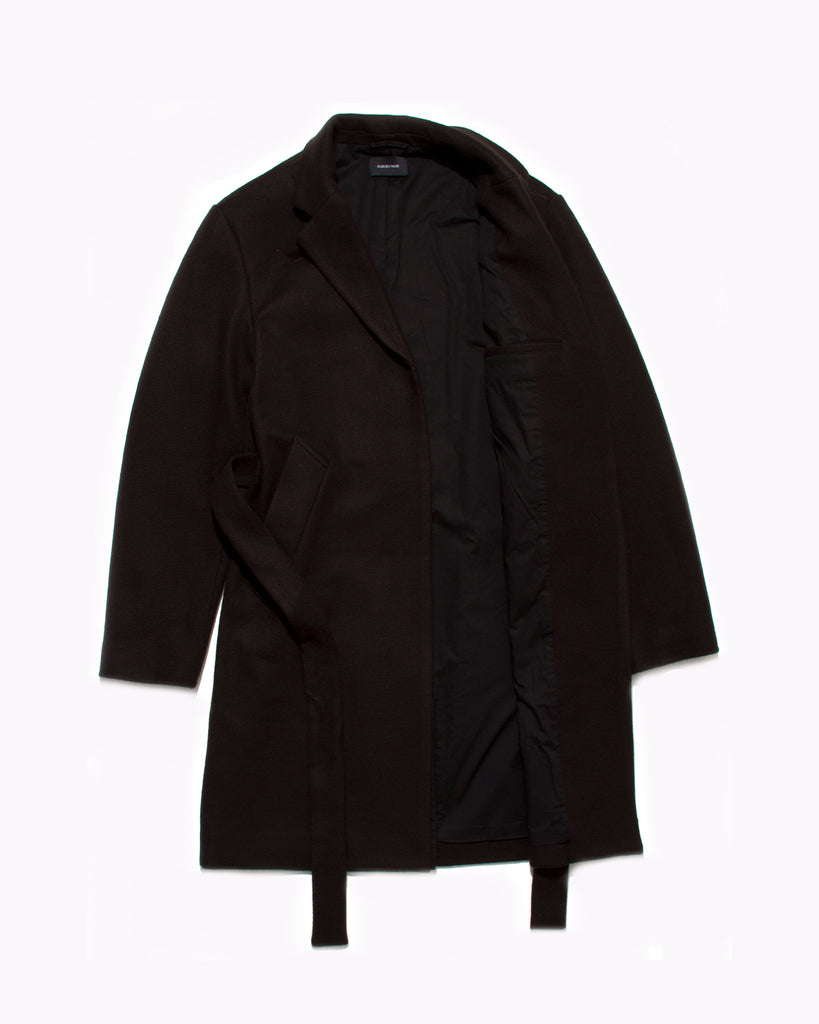Belted Overcoat - Black