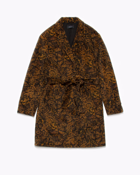 Maiden Noir Belted Overcoat - Leaf