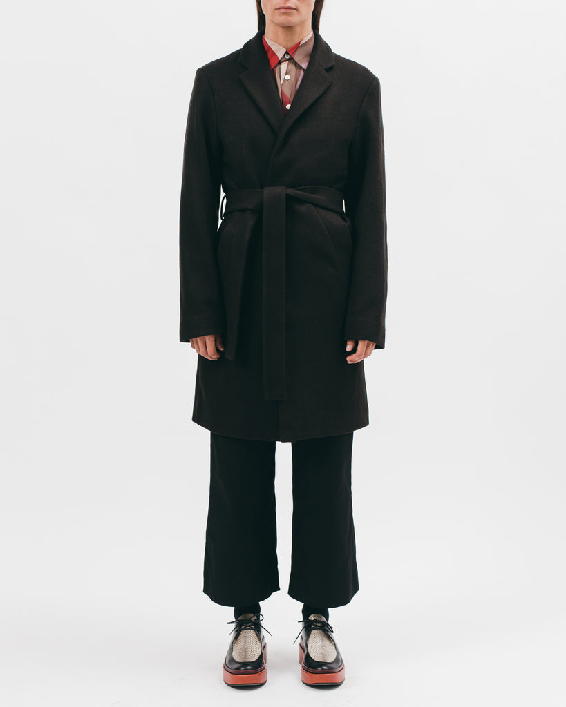 Belted Overcoat - Black - [product _vendor]
