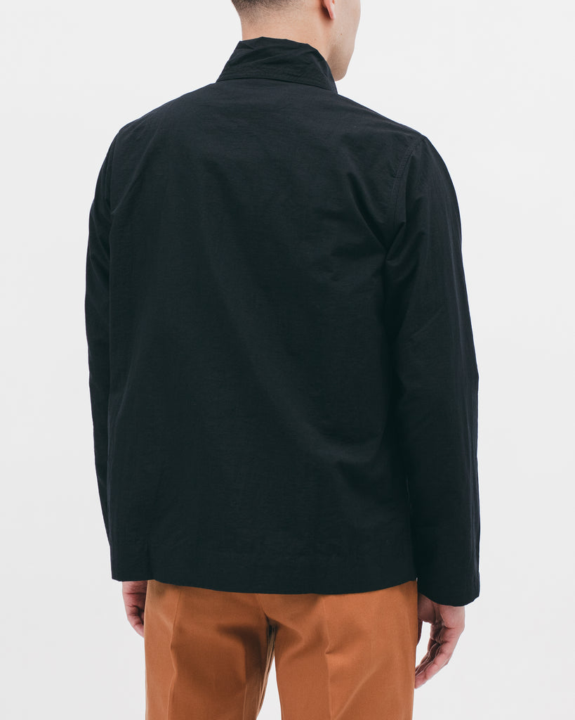 Nylon Poplin LS Shirt - Black - [product _vendor]