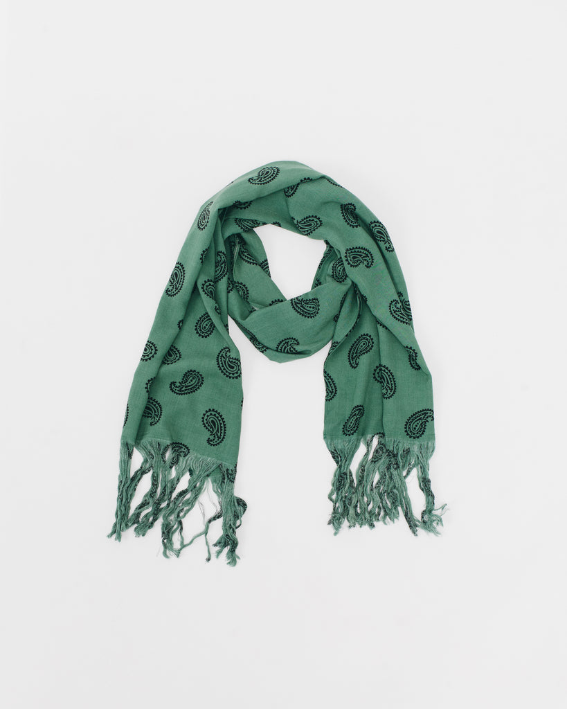 Rayon Oversized Scarf - Jade Paisley - [product _vendor]