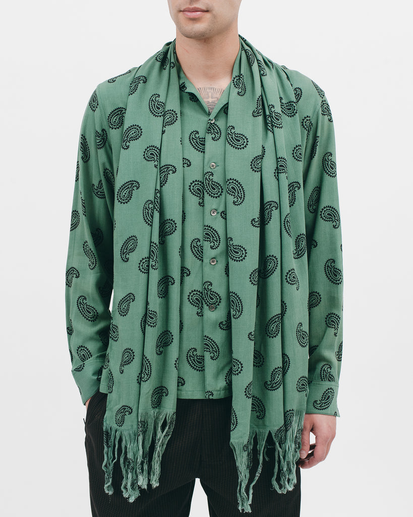 Rayon Oversized Scarf - Jade Paisley - [product _vendor]