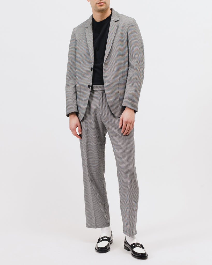 Pleated Suit Trouser - Houndstooth