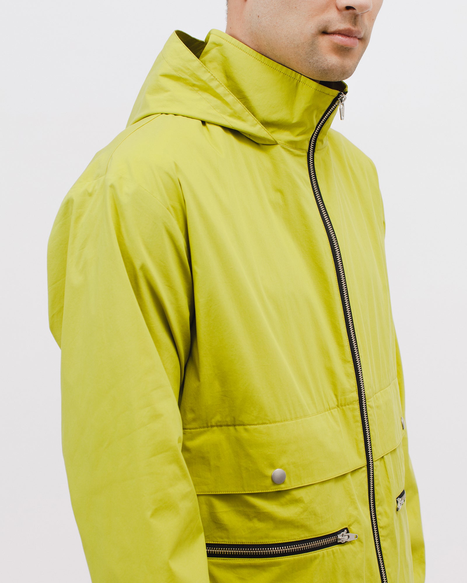 Maiden Noir Zip Hooded Jacket - Chartreuse