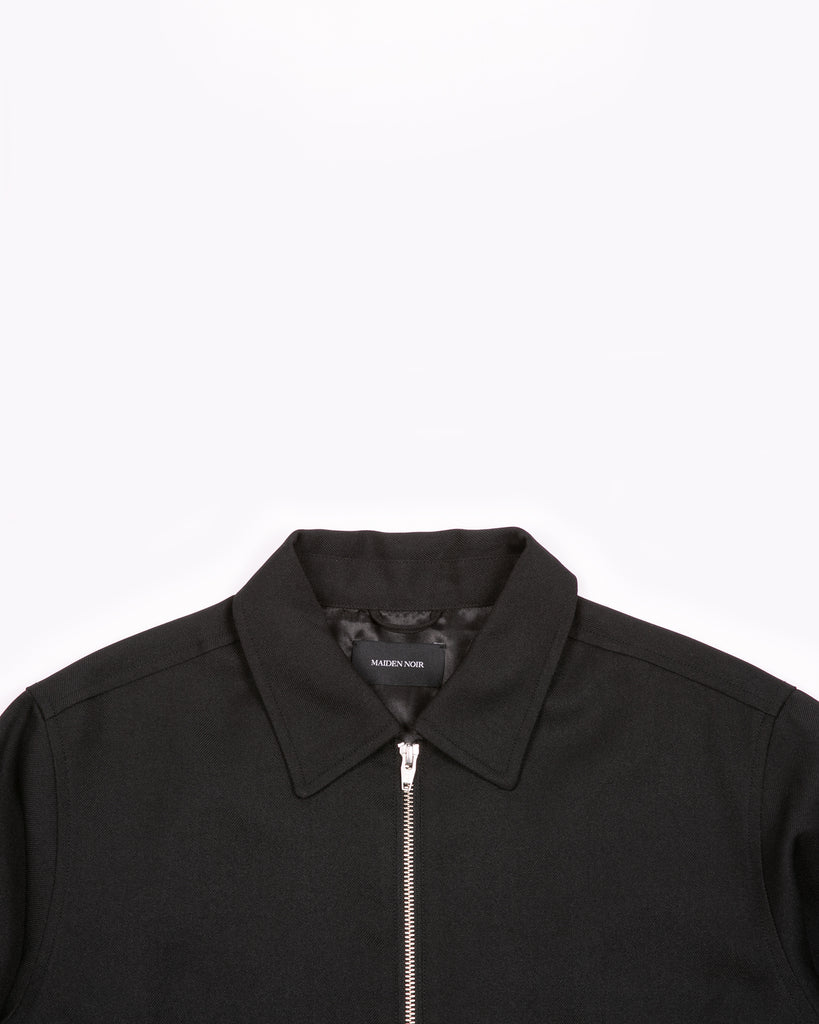 Crop Harrington Jacket - Black Sharkskin W