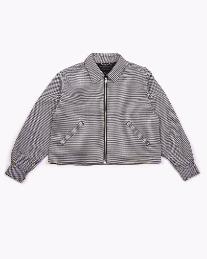 Crop Harrington Jacket - Houndstooth W