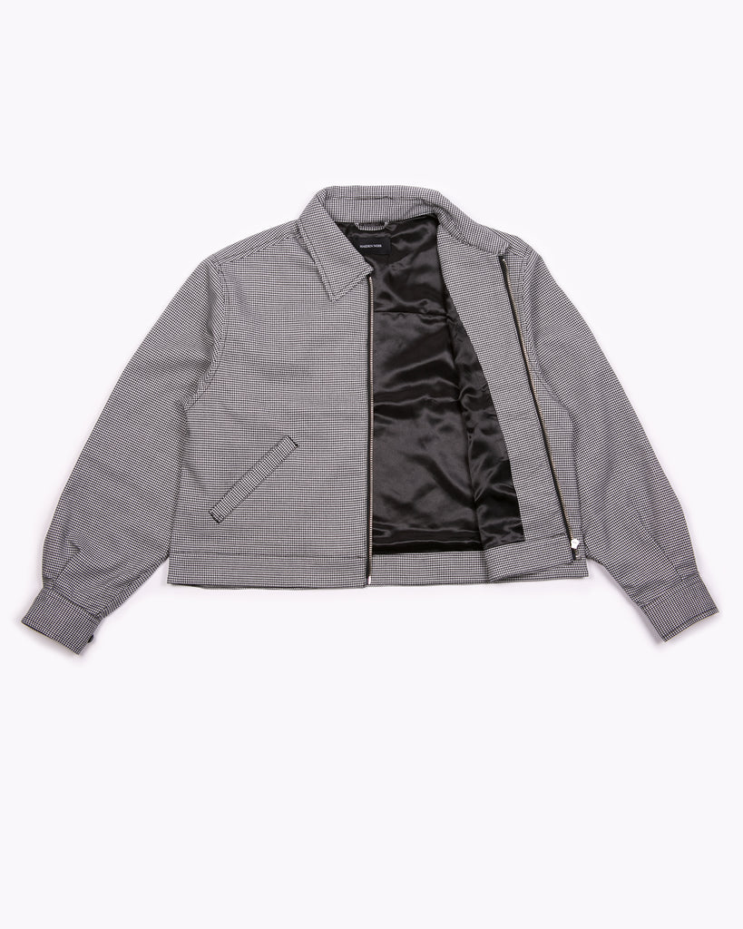 Crop Harrington Jacket - Houndstooth W