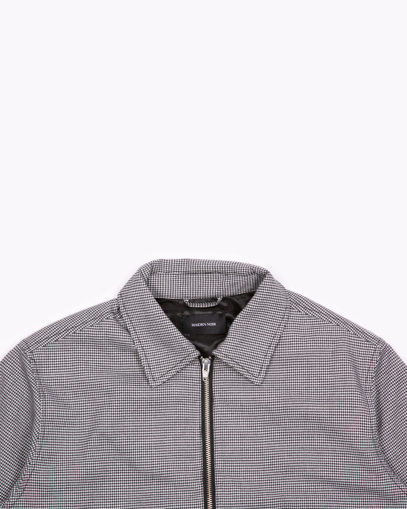 Crop Harrington Jacket - Houndstooth W