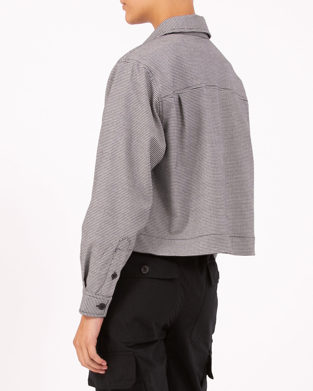 Maiden Noir Crop Harrington Jacket - Houndstooth