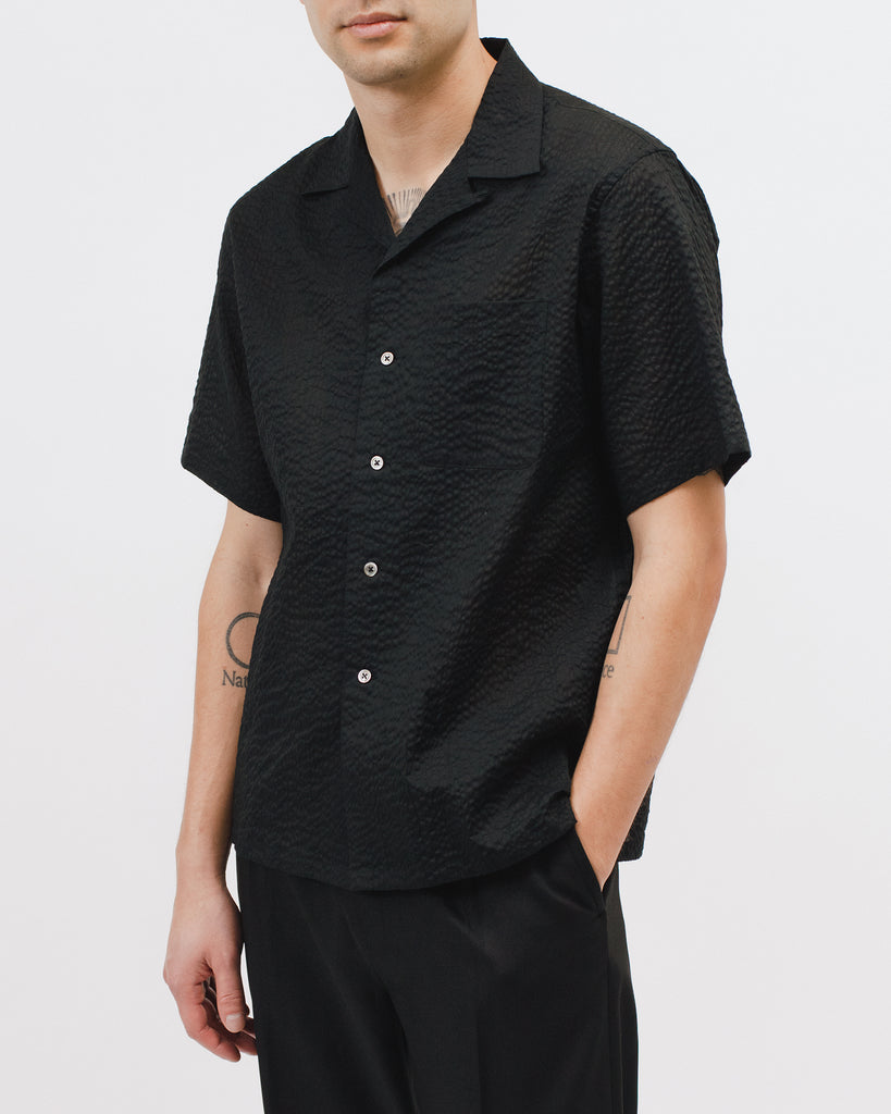 Crepe SS Shirt - Black - [product _vendor]