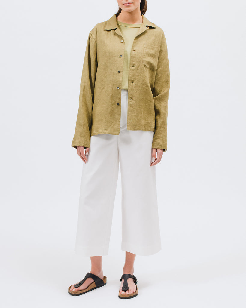 Linen LS Shirt - Olive - [product _vendor]