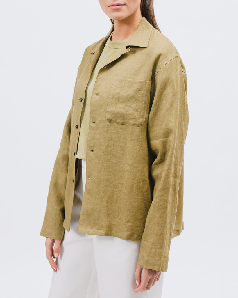 Linen LS Shirt - Olive - [product _vendor]