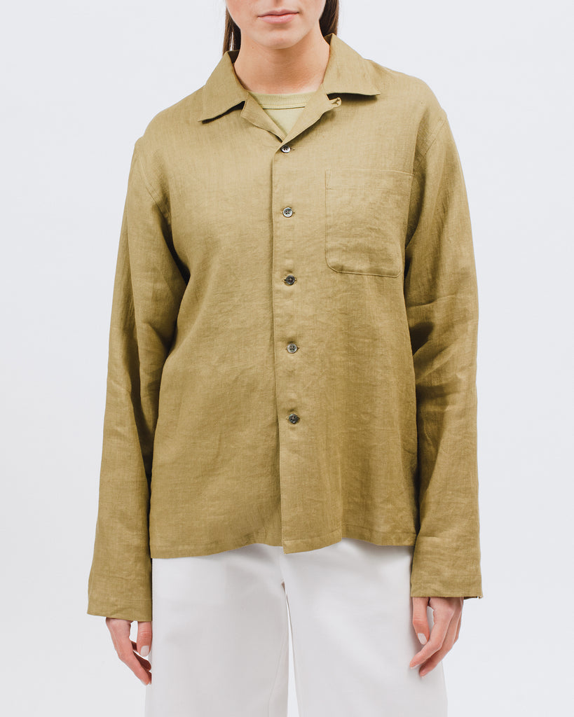 Linen LS Shirt - Olive - [product _vendor]